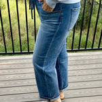 Boyfriend Drawstring Jeans Bottom- Pants RISEN