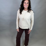 Taupe Seam Detail Sweater Top - Sweater STACCATO