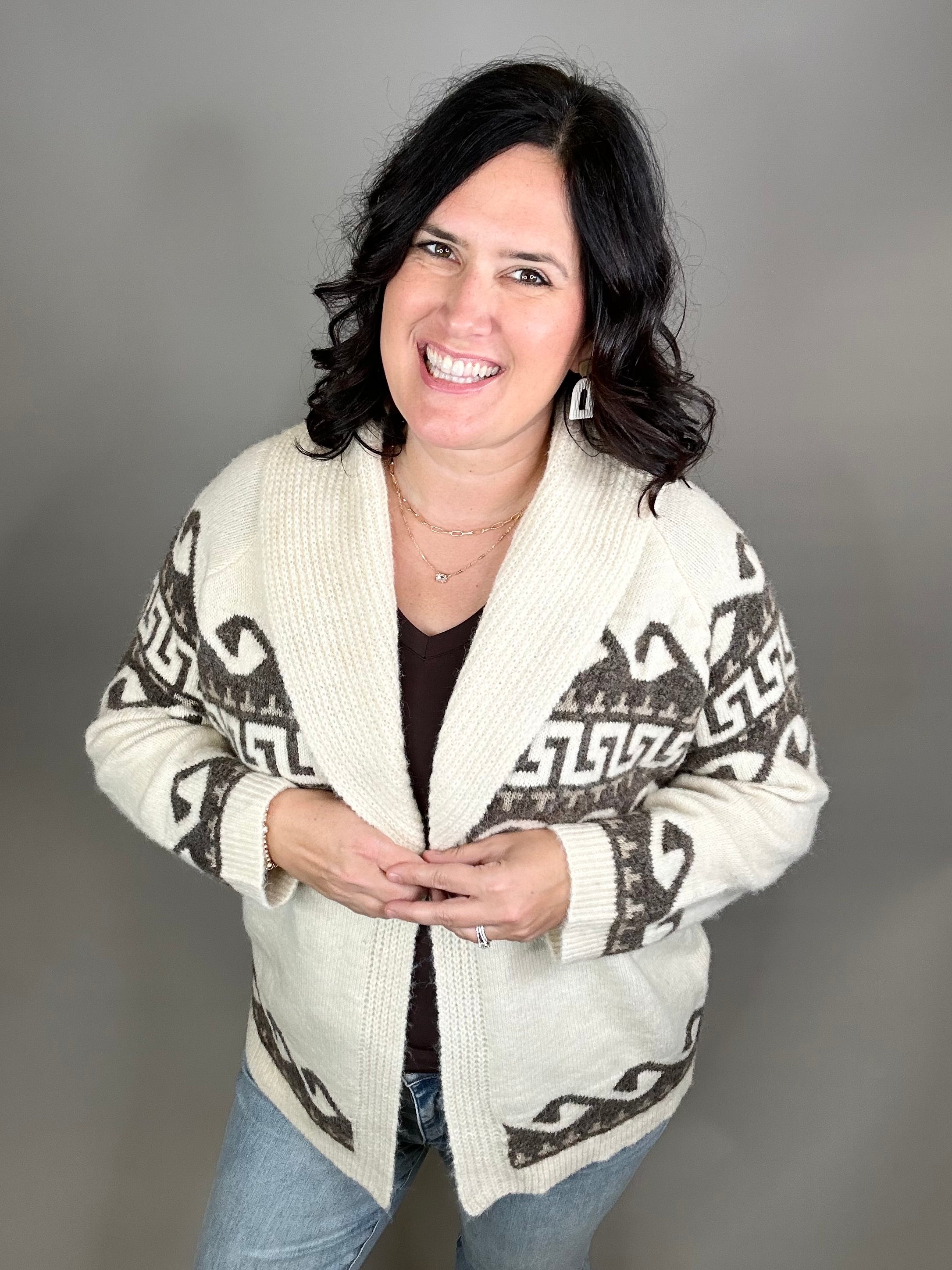 Astrid Shawl Collar Cardigan Tops- Cardigans RD International