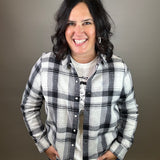 Grey Kaycee Knit Flannel