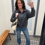 Charcoal Quarter Zip Sweatshirt