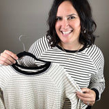 Black/White Reversible Frannie Top