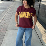 Maroon & Gold Game Day Top Top- Sweatshirt PANACHE