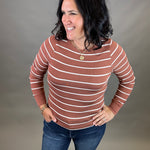 Rustic Brown and White Stacy Top Top - Tee THREAD & SUPPLY