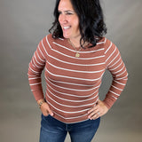Rustic Brown and White Stacy Top Top - Tee THREAD & SUPPLY