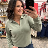Forest Heather Taylor Top Tops- Sweatshirt THREAD & SUPPLY