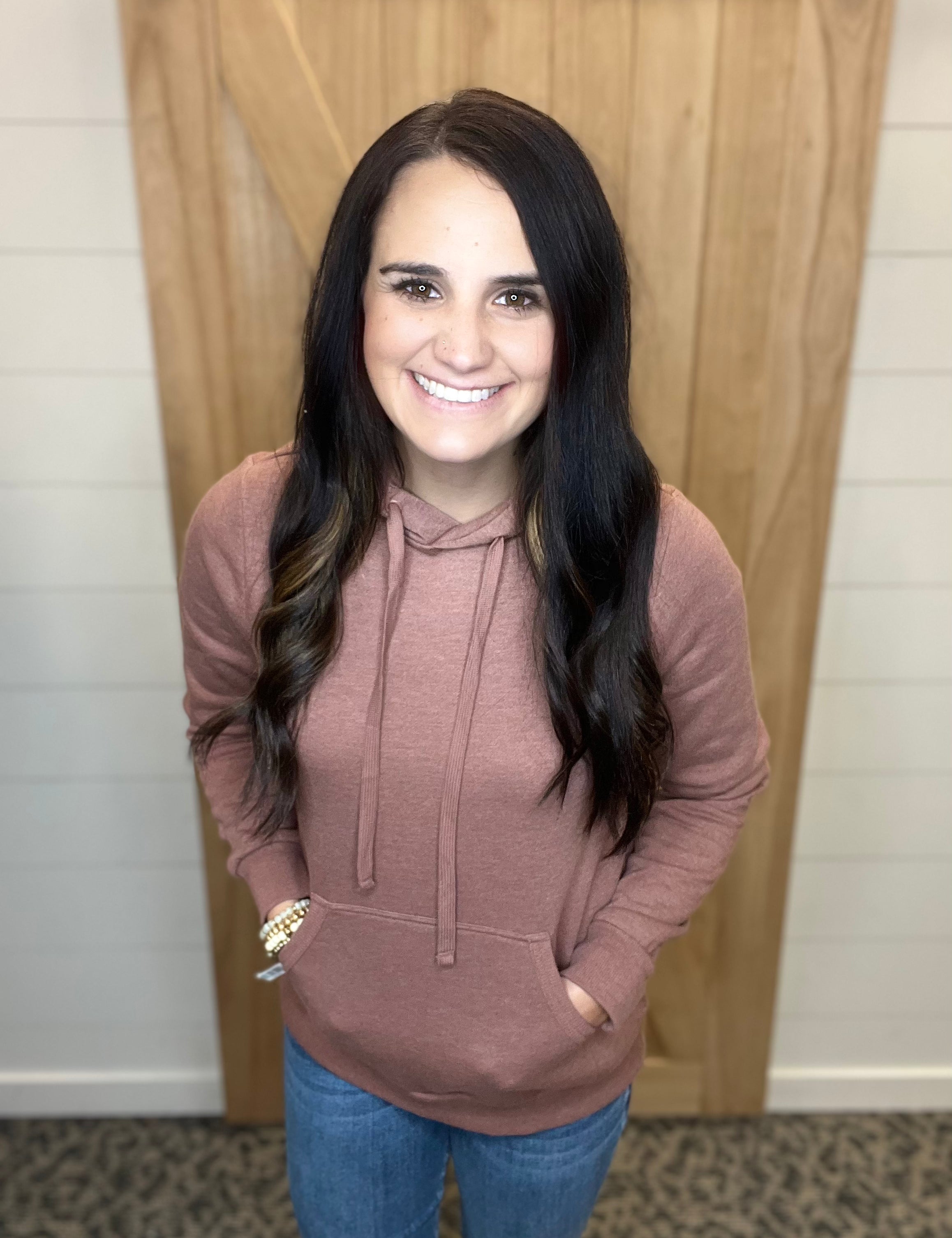 Light Brown Lucy Hoodie Top - Sweatshirt THREAD & SUPPLY