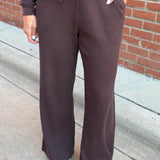 Chocolate Stowe Washed Waffle Pants Bottom- Pants FLAG AND ANTHEM