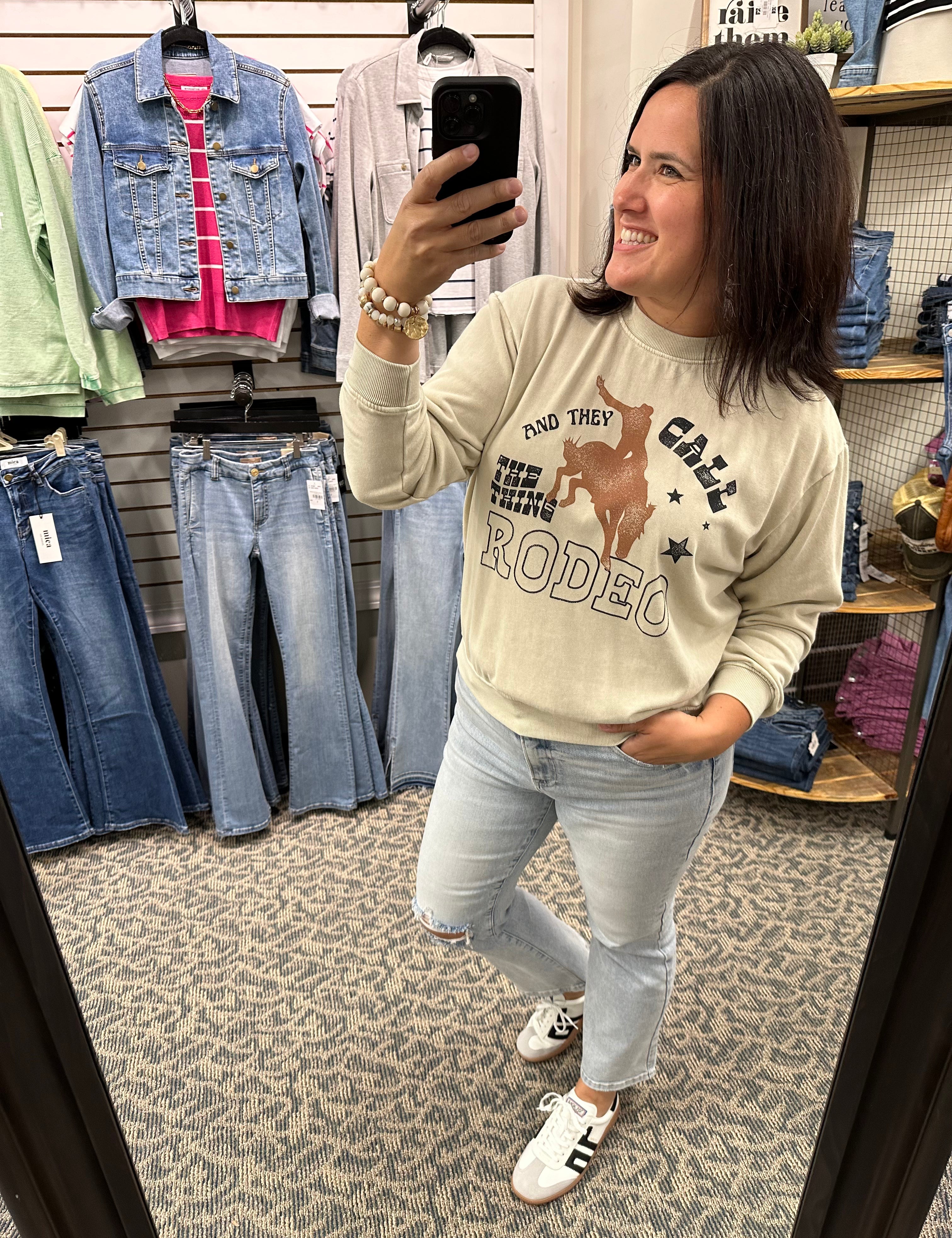 Mineral Rodeo Graphic Sweatshirt Top - Sweatshirt HRT and LUV