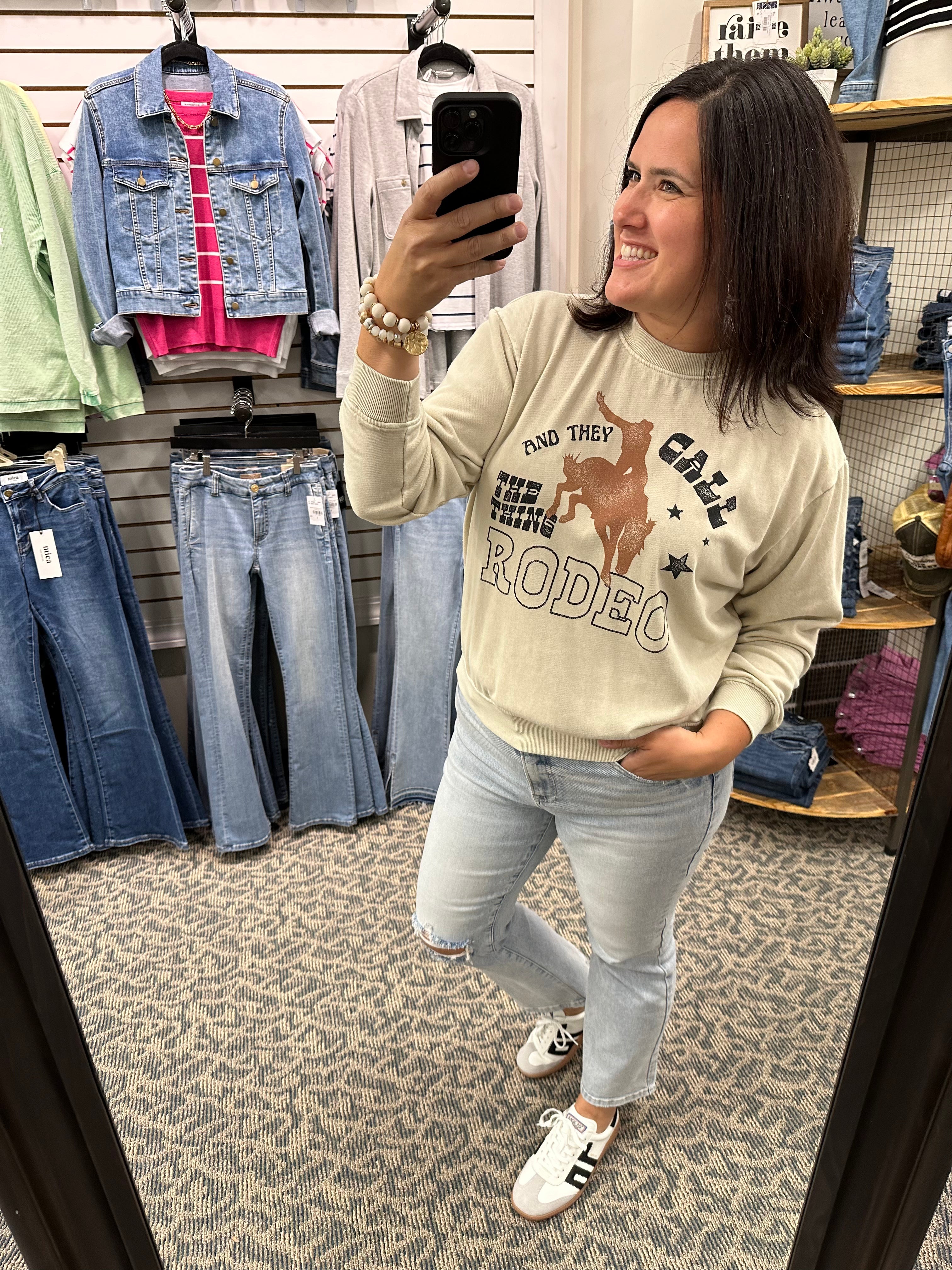 Mineral Rodeo Graphic Sweatshirt Top - Sweatshirt HRT and LUV