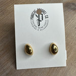 Gold Teardrop Stud Earrings Jewelry - Earrings PANACHE