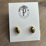 Gold Teardrop Stud Earrings Jewelry - Earrings PANACHE