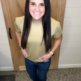 Grey Khaki Marlowe Tee Top - Tee THREAD & SUPPLY
