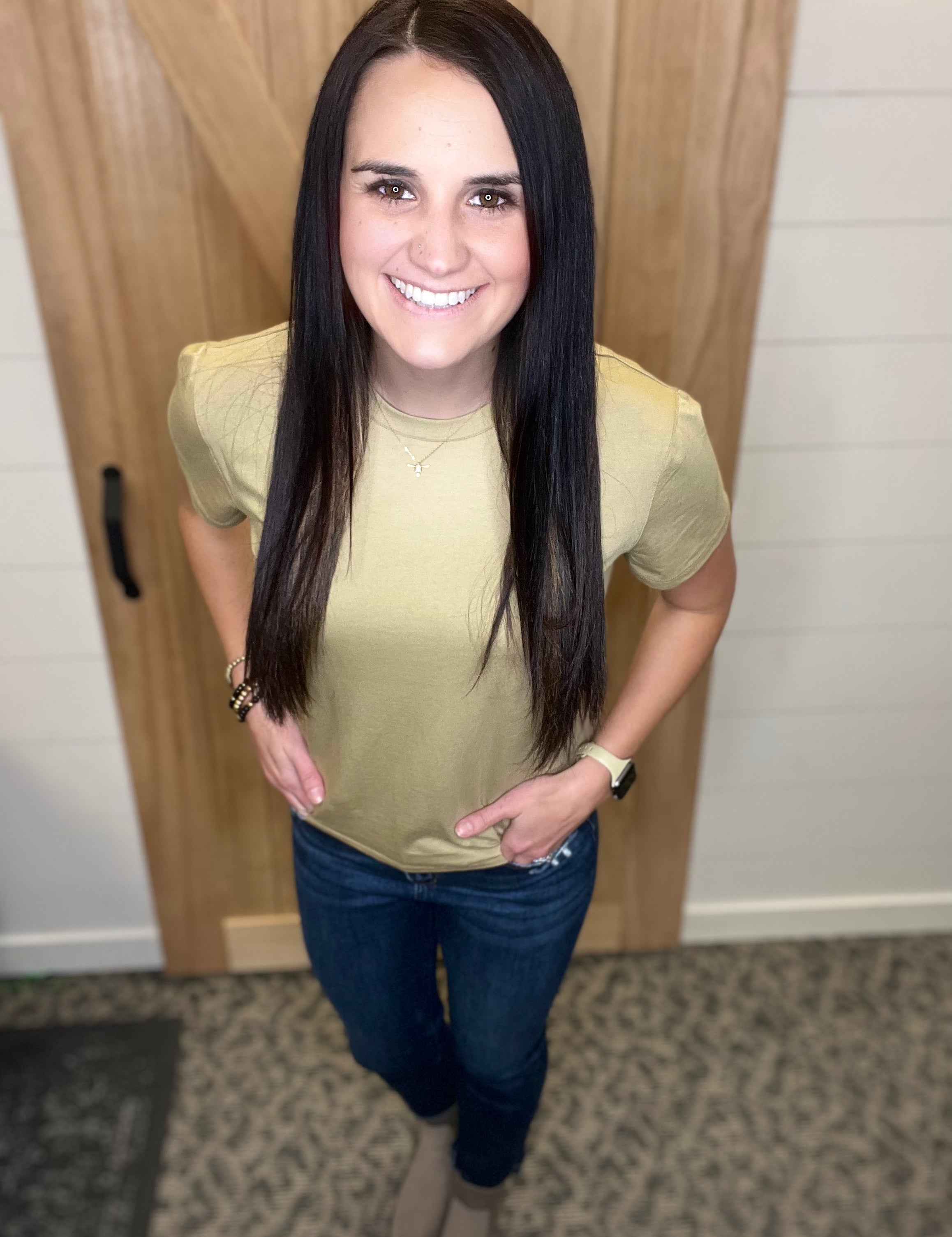 Grey Khaki Marlowe Tee Top - Tee THREAD & SUPPLY