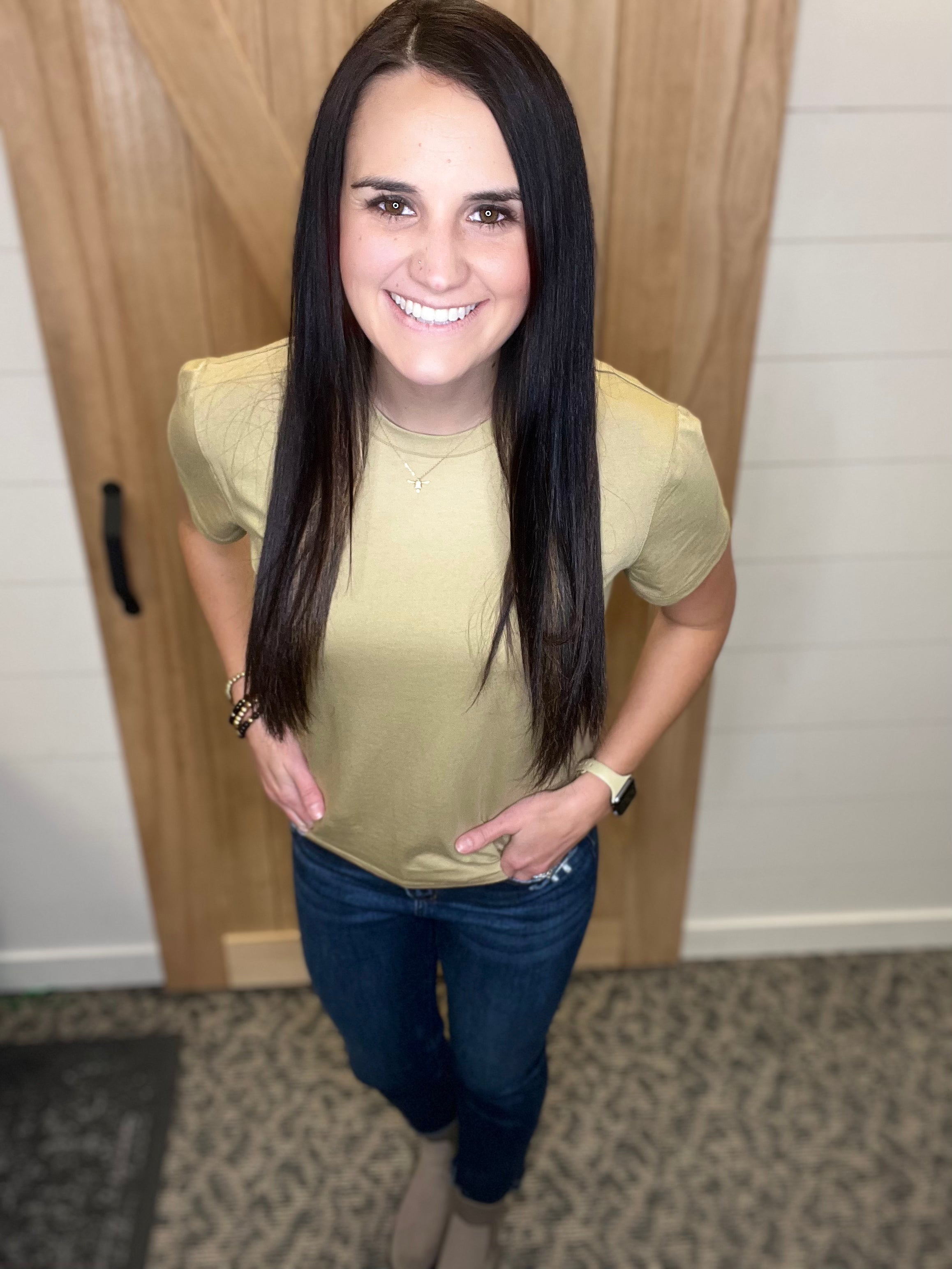 Grey Khaki Marlowe Tee Top - Tee THREAD & SUPPLY