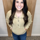 Khaki Jocelyn Pullover Top - Sweatshirt THREAD & SUPPLY