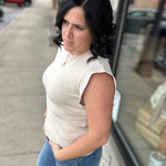 Oat French Terry Tank Top Tops- Tanks DOE & RAE