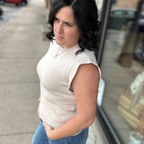 Oat French Terry Tank Top Tops- Tanks DOE & RAE