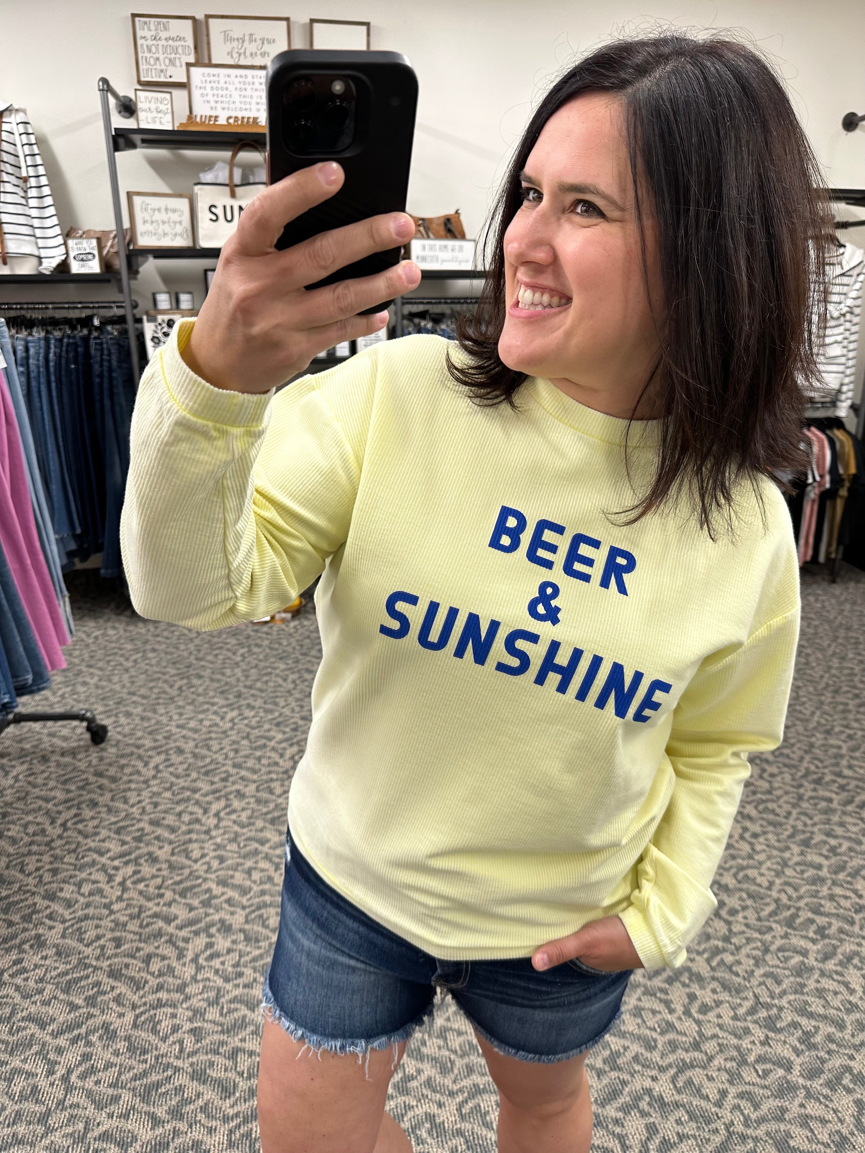 Beer & Sunshine Top - Sweatshirt PANACHE
