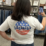America Lake Girl Flag Top - Tee LAKEGIRL