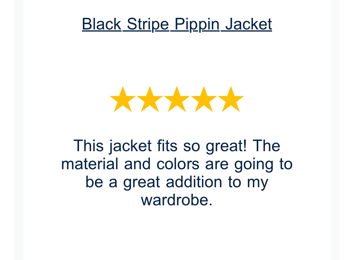 Black Stripe Pippin Jacket