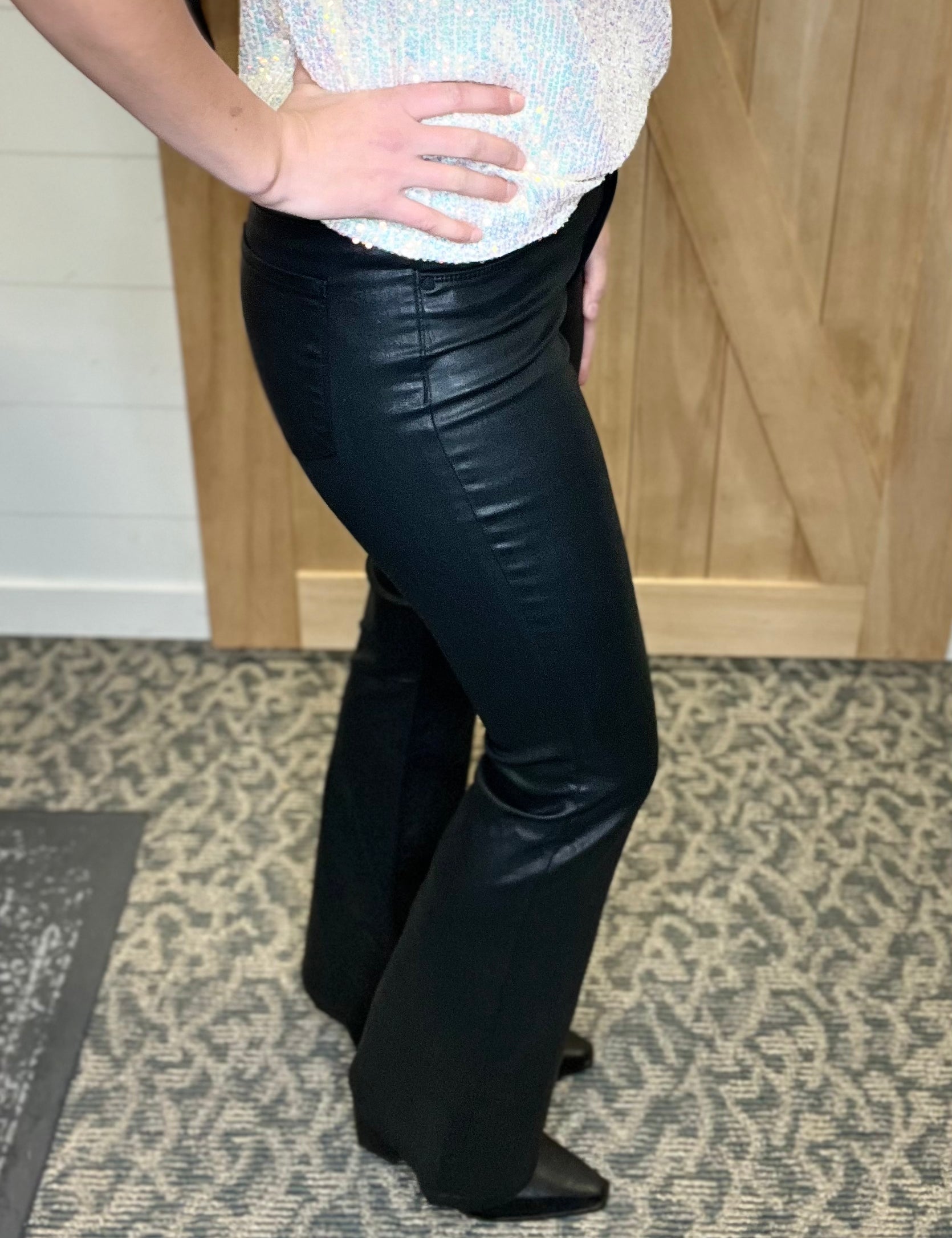Ana HR FA Flare (Black- coated) KUT jeans KUT FROM THE KLOTH