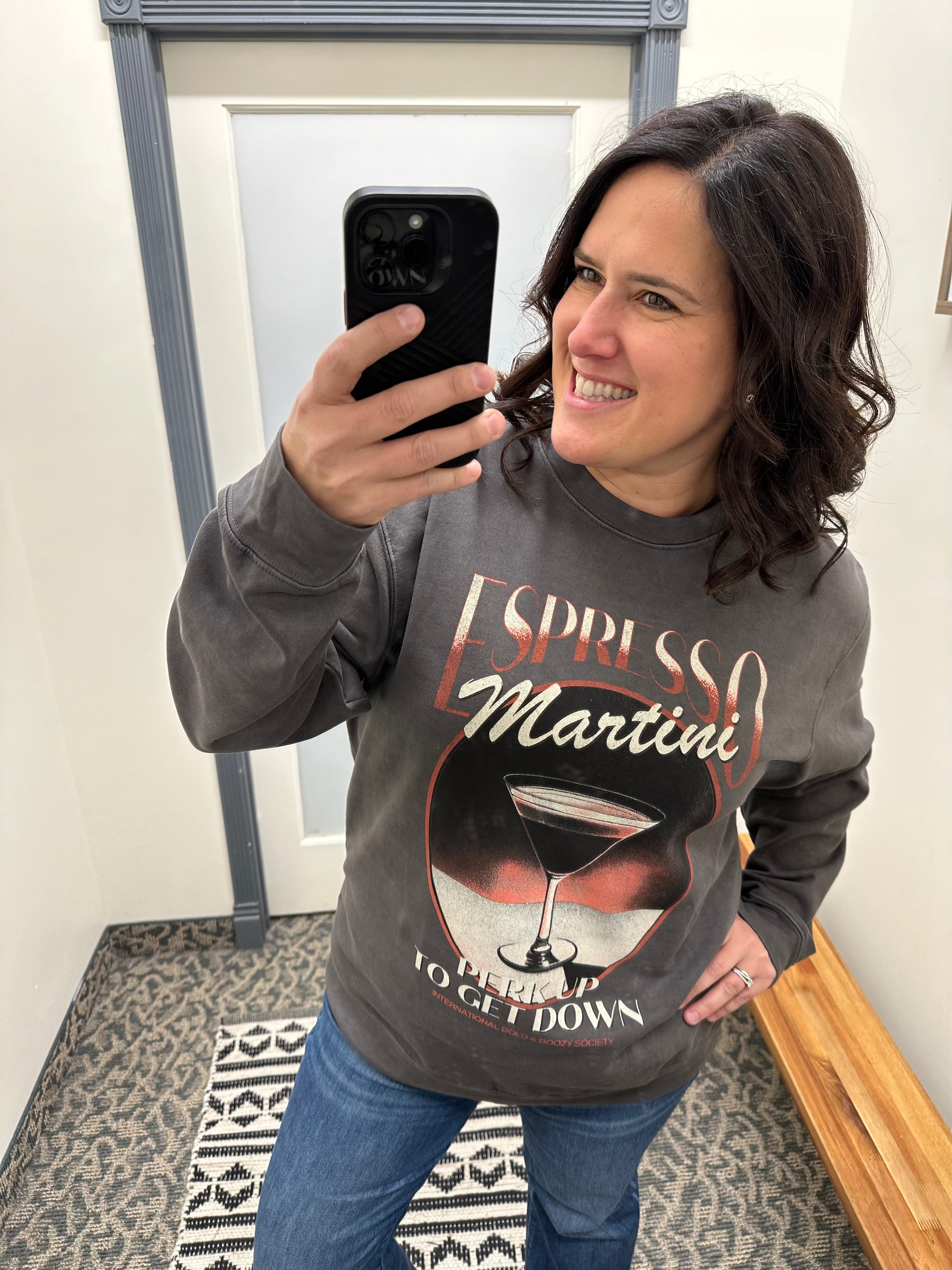 Espresso Martini Sweatshirt Top - Sweatshirt GIRL DANGEROUS