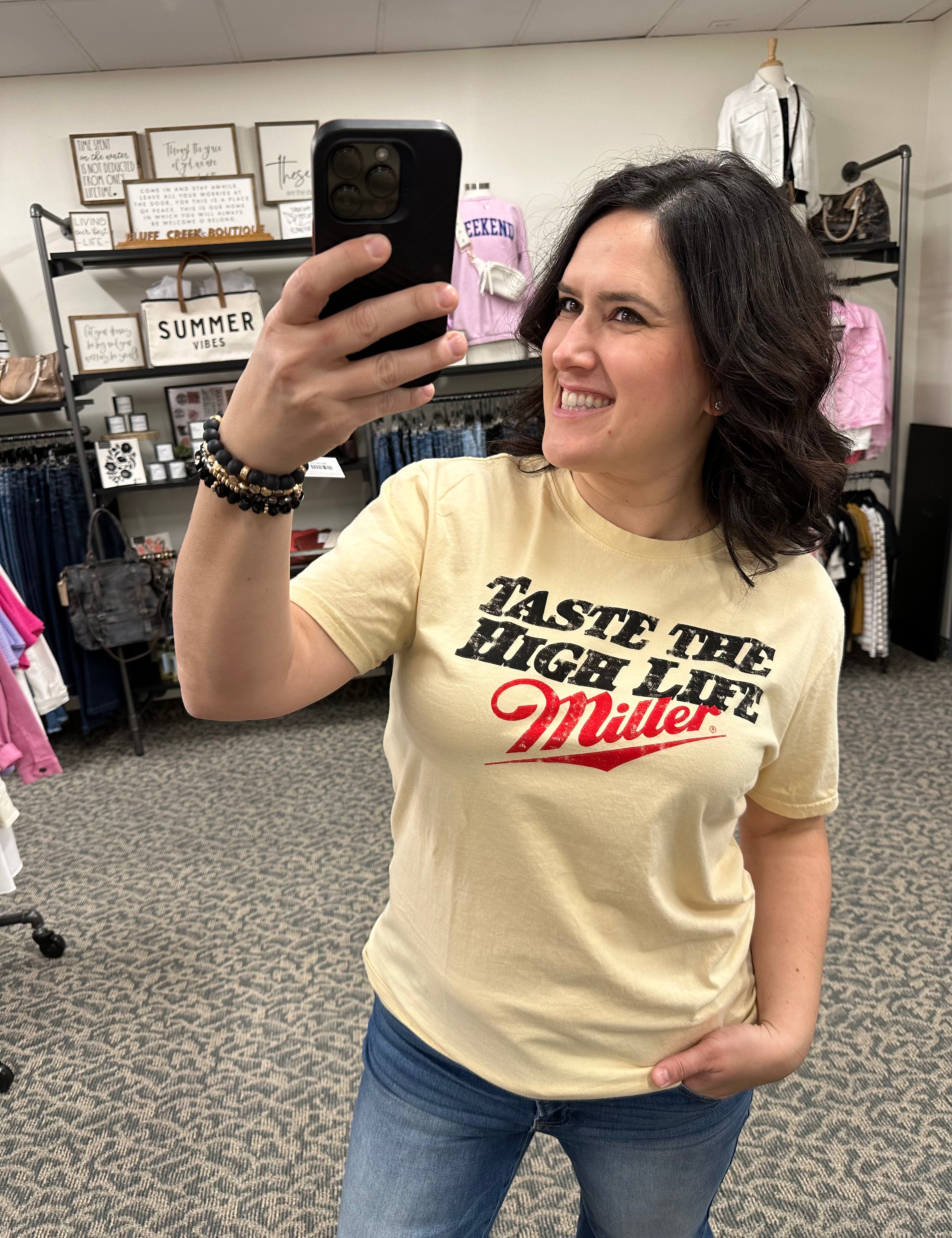 Miller High Life Tee Tops- Tees AMERICAN NEEDLE