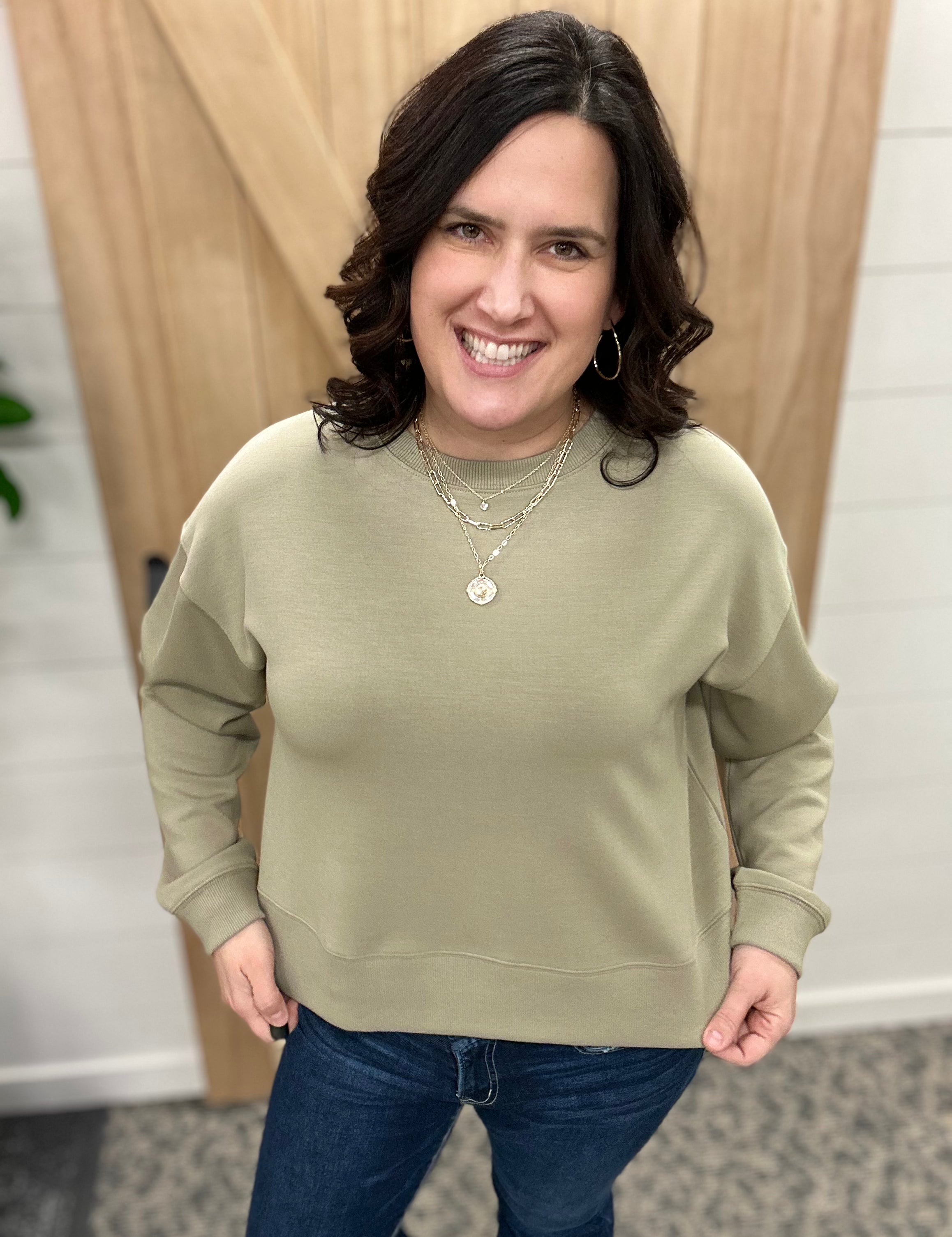 Sage Fog Martina Top Top - Sweatshirt THREAD & SUPPLY