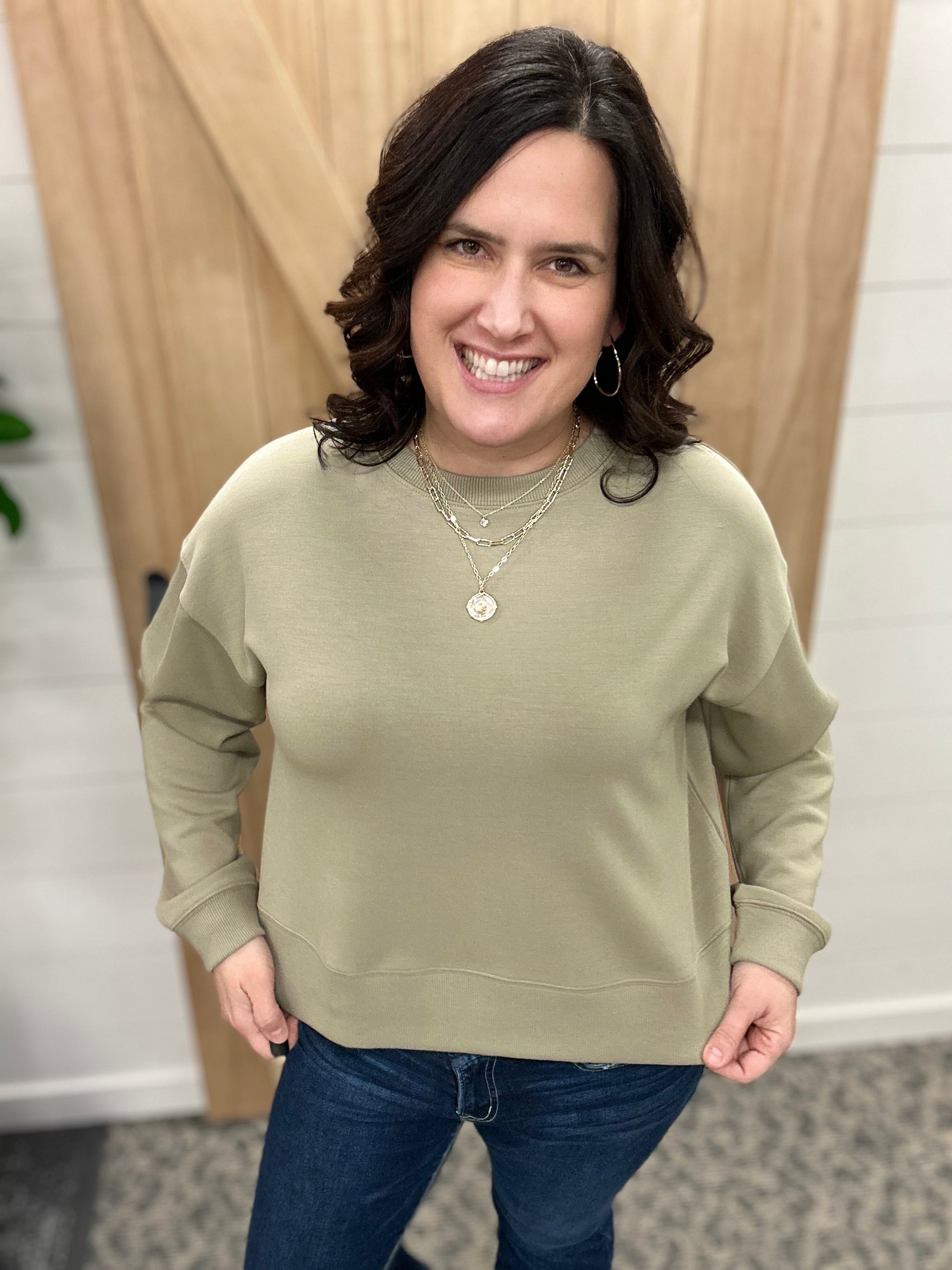 Sage Fog Martina Top Top - Sweatshirt THREAD & SUPPLY