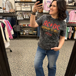 AC/DC Black Mineral Tee Tops- Tees AMERICAN NEEDLE