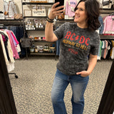 AC/DC Black Mineral Tee Tops- Tees AMERICAN NEEDLE
