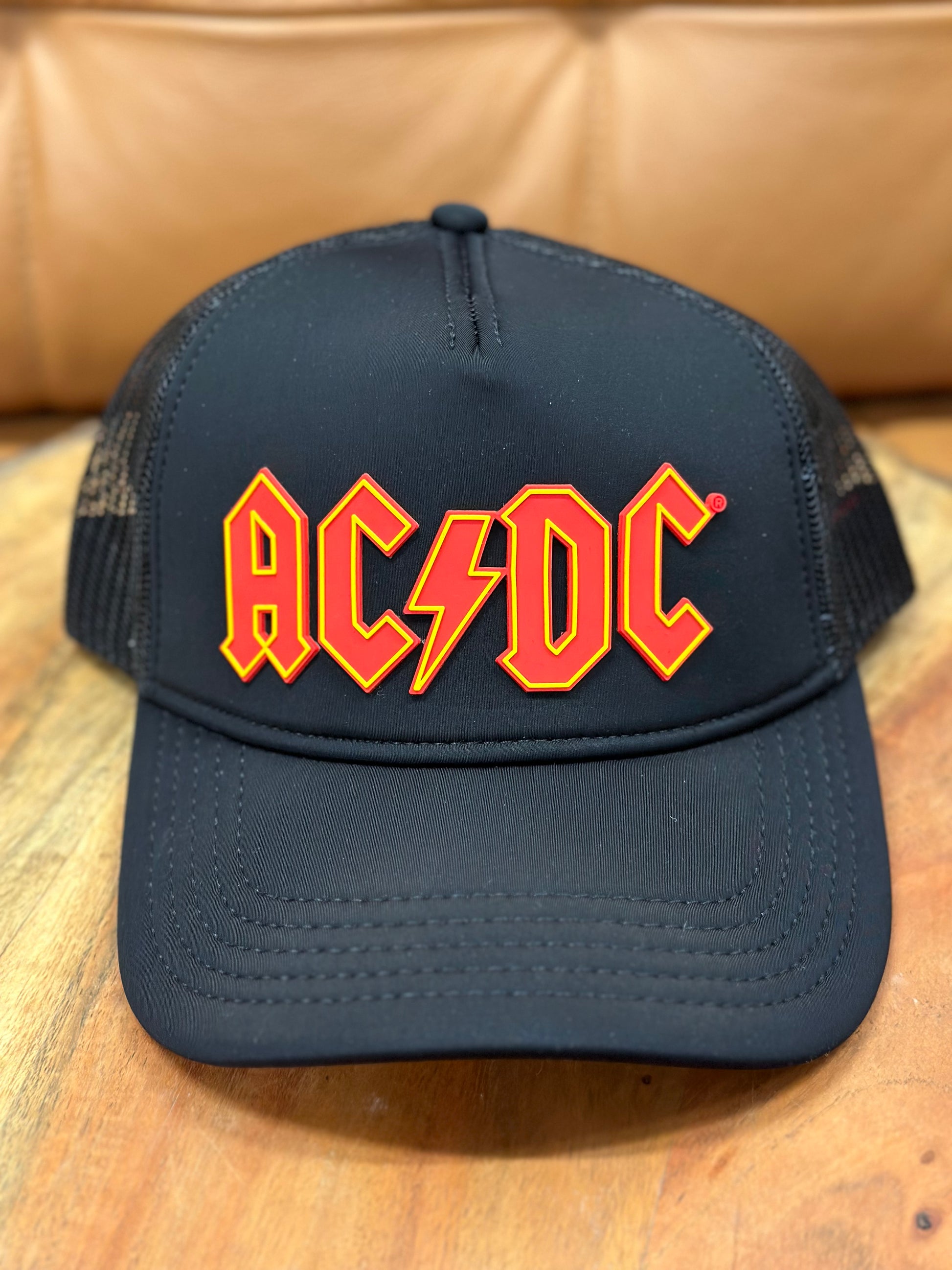 Black Red AC DC Hat Bluff Creek Boutique