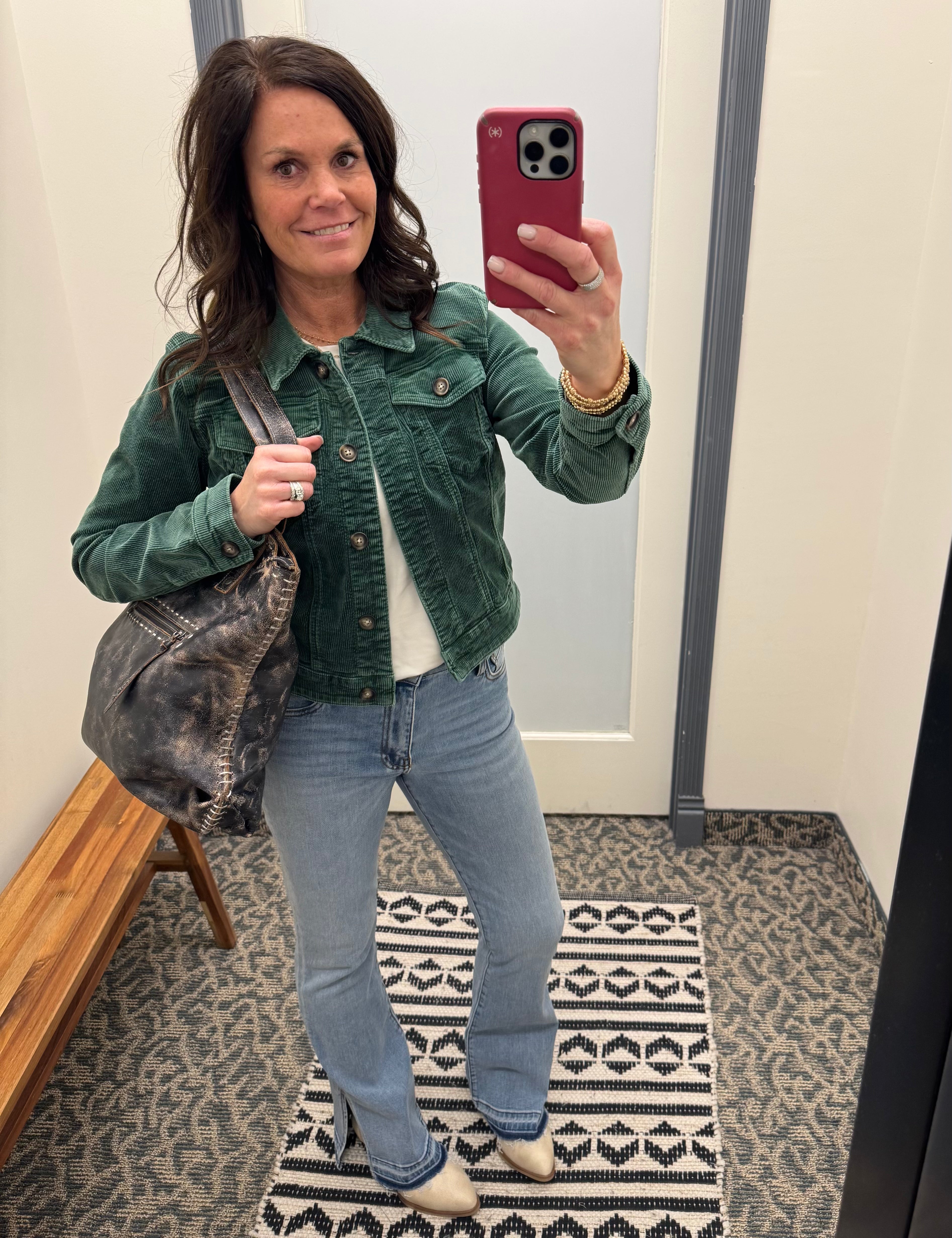 Green Julie Corduroy Jacket (Kut) Outerwear- Jackets KUT FROM THE KLOTH