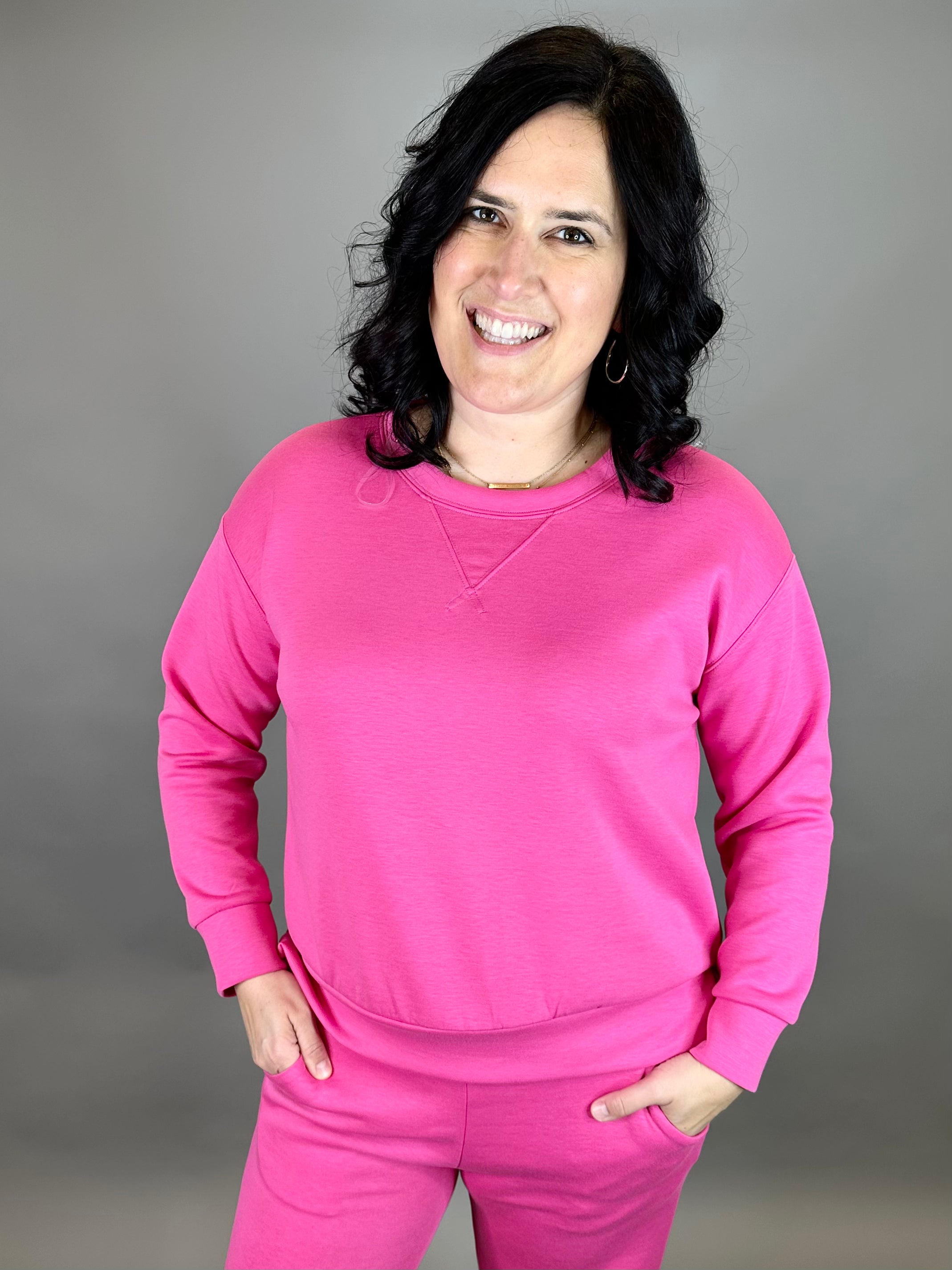 Hot Pink Malibu Top Tops- Sweatshirts DEAR SCARLETT