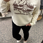 Cream Checking Out Sweatshirt Top - Sweatshirt FLAG AND ANTHEM