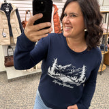 Navy Moving Mountains Top - Sweatshirt FLAG AND ANTHEM