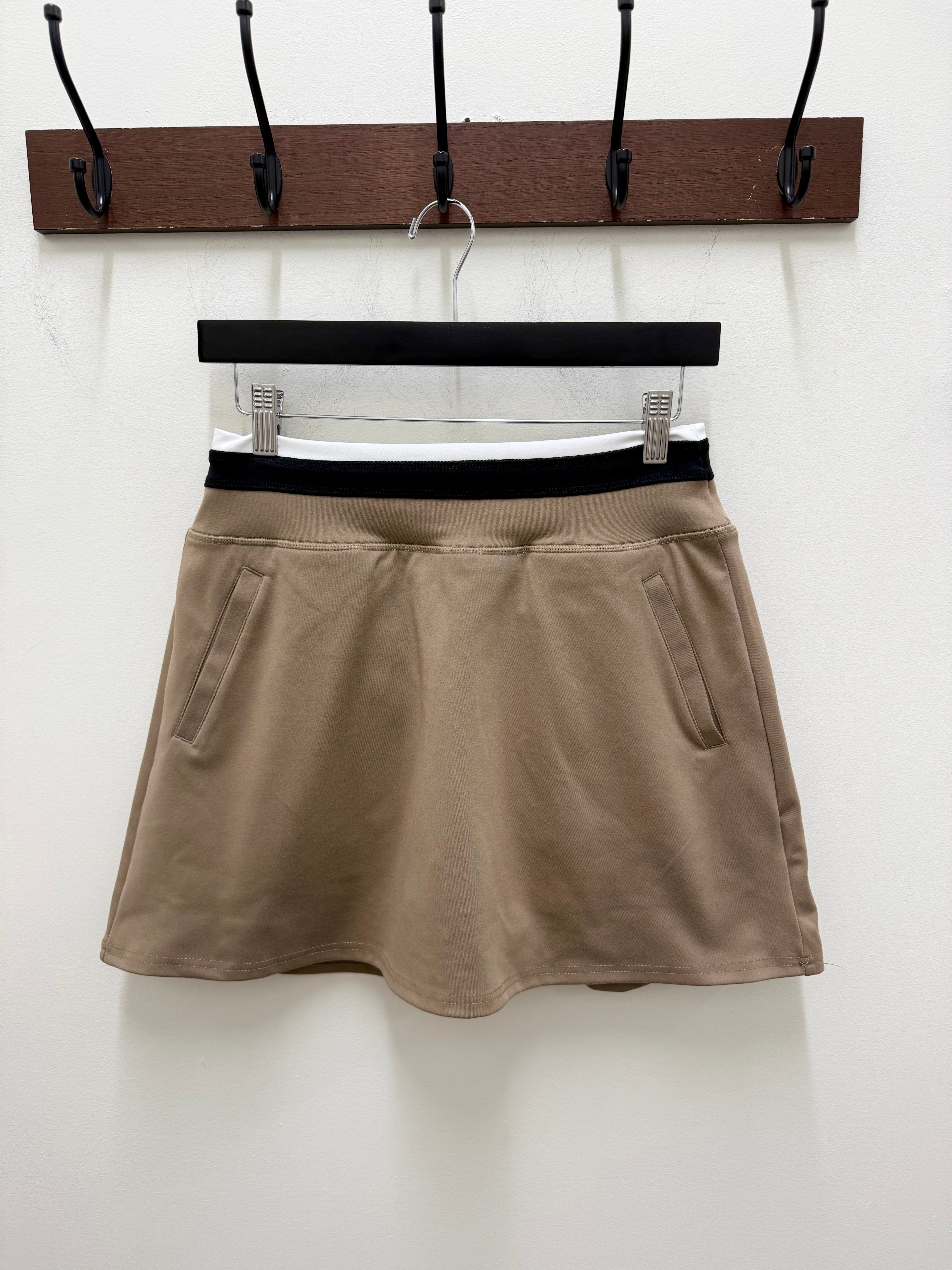 Taupe Wendy Skort Bottom- Skirt THREAD & SUPPLY