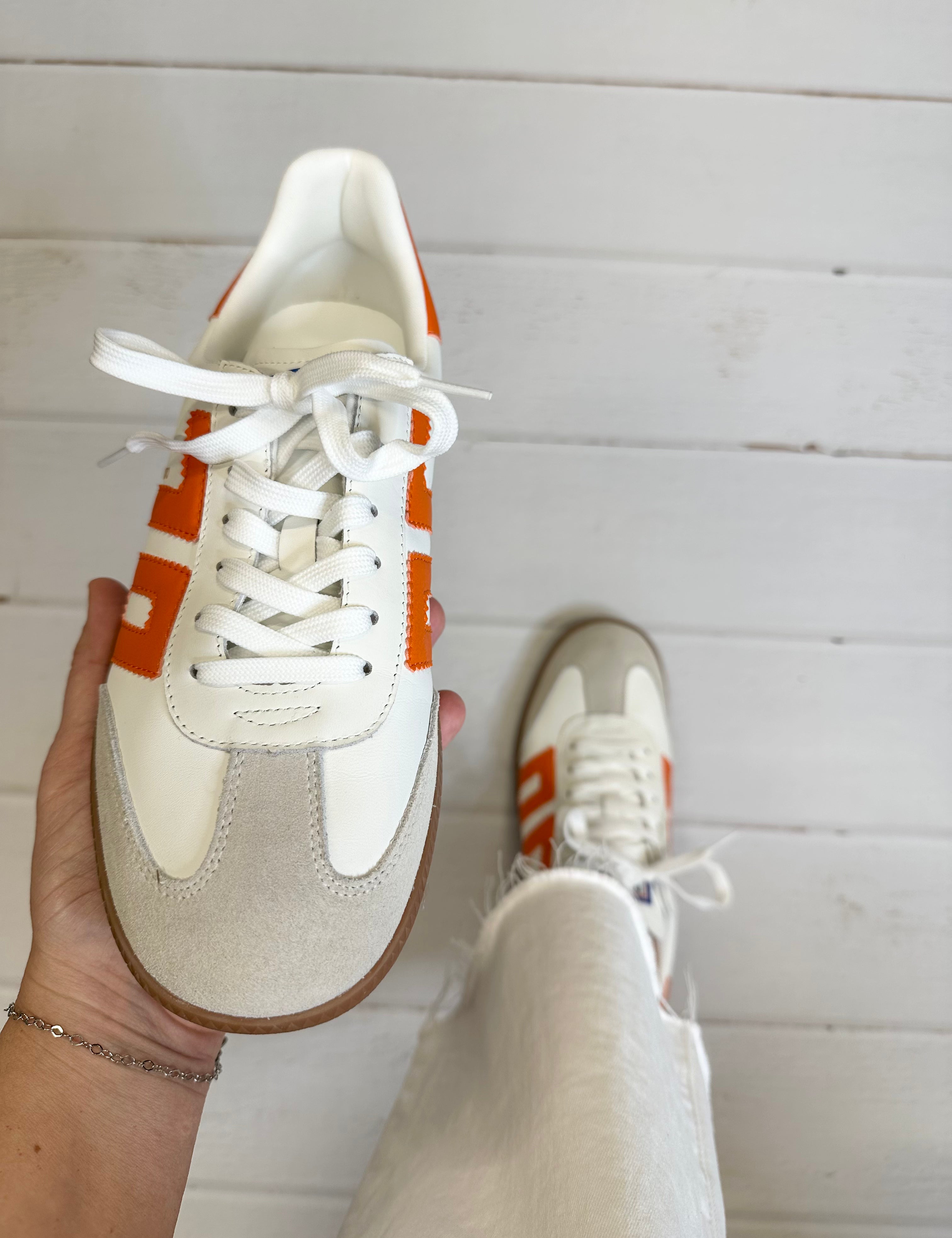 CLOUD White/Orange Sneaker Shoes - Sneaker Back 70