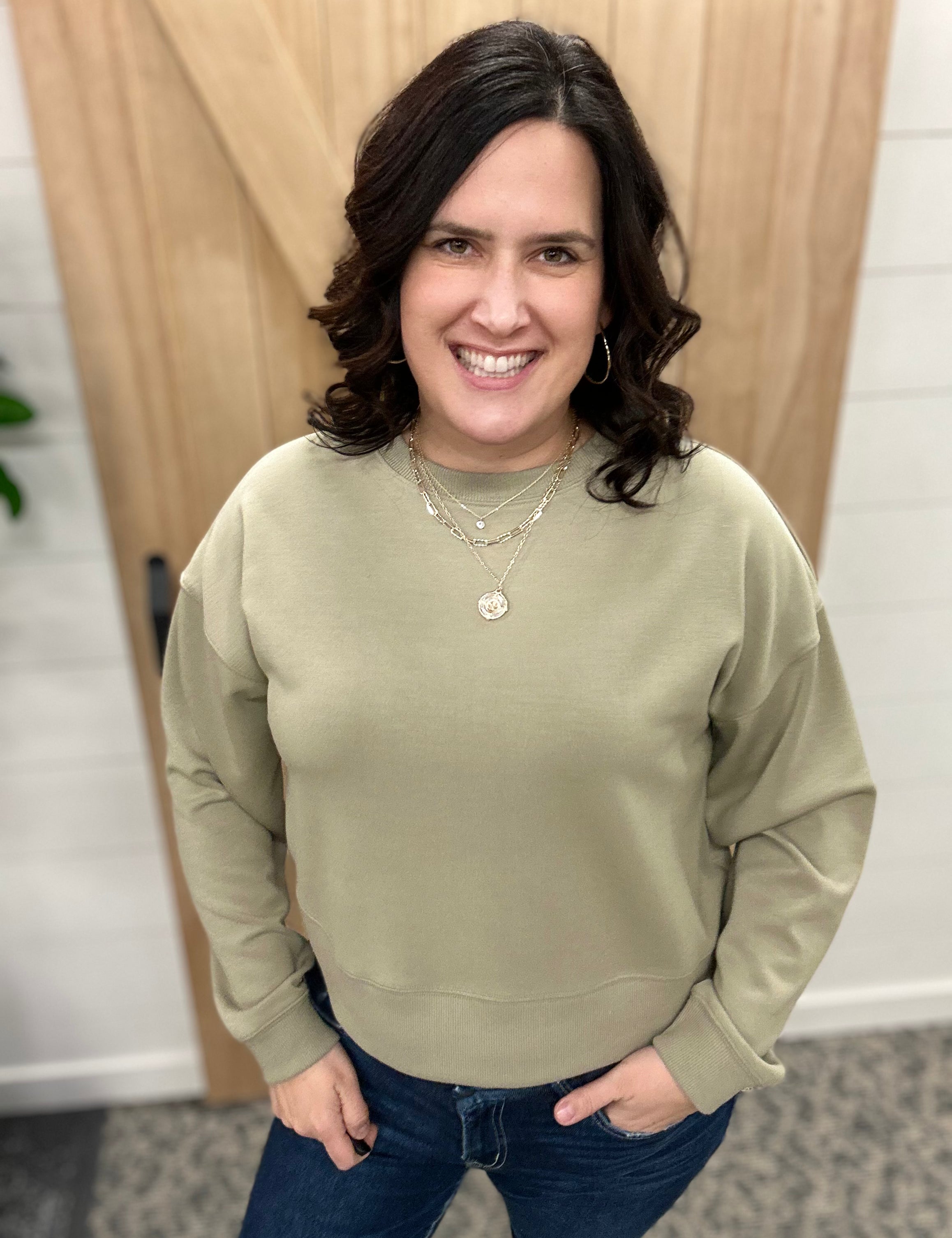 Sage Fog Martina Top Top - Sweatshirt THREAD & SUPPLY