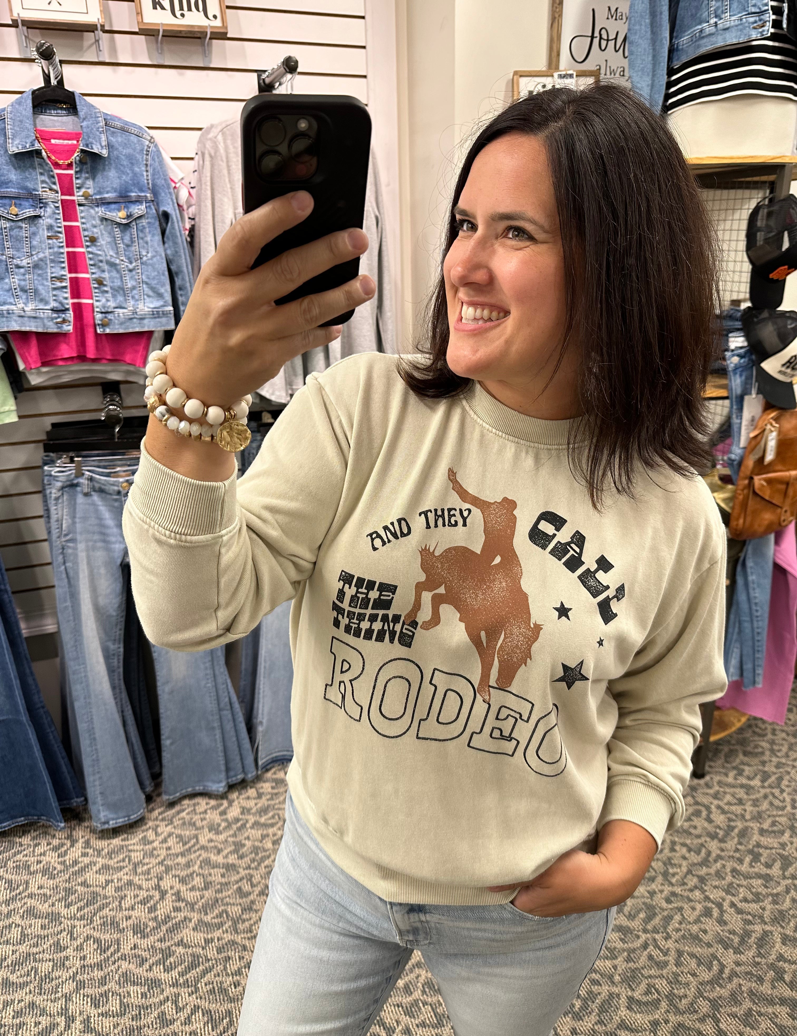 Mineral Rodeo Graphic Sweatshirt Top - Sweatshirt HRT and LUV