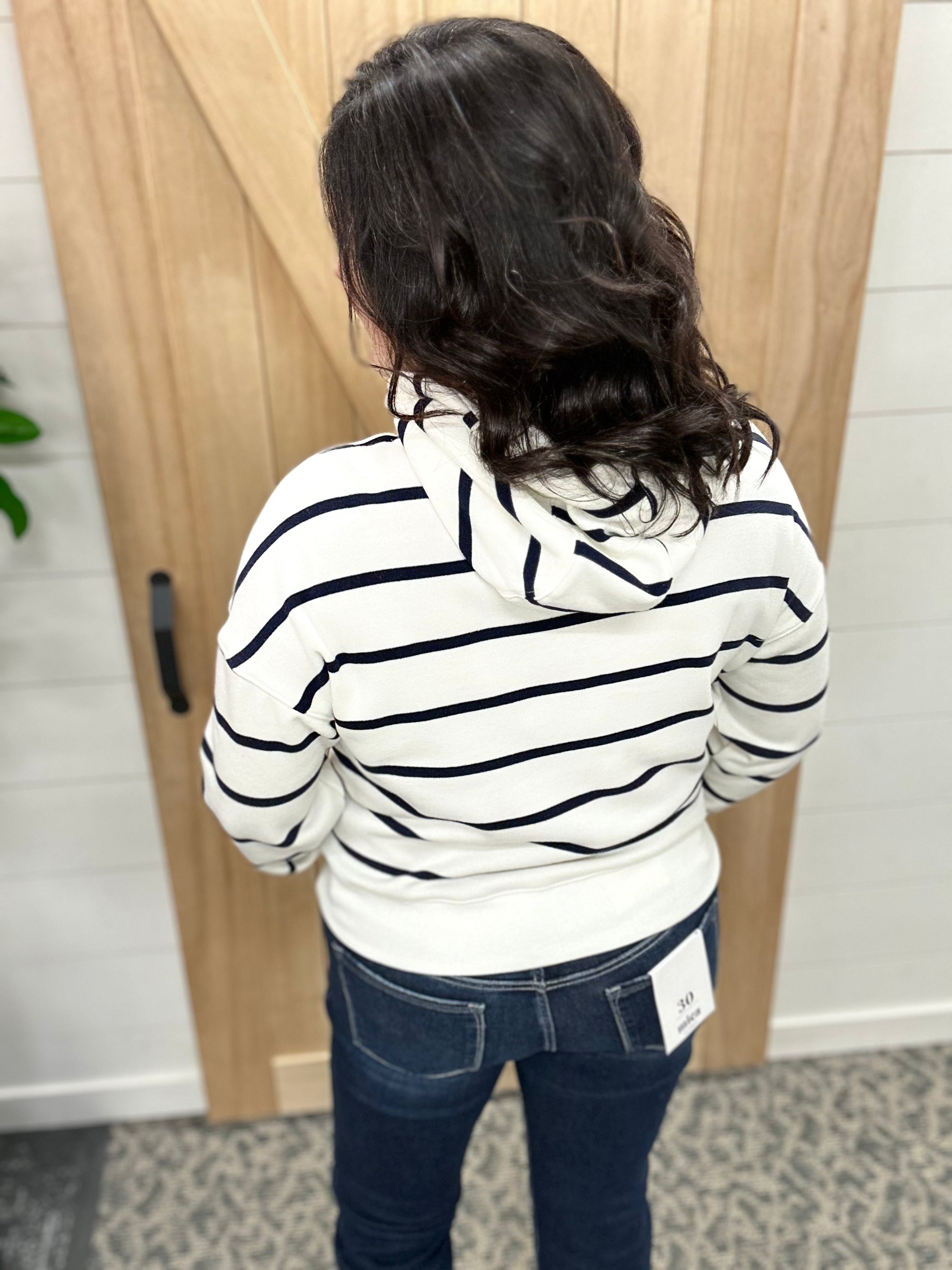 Ivory Navy Avalon Hoodie Tops- Sweatshirts THREAD & SUPPLY