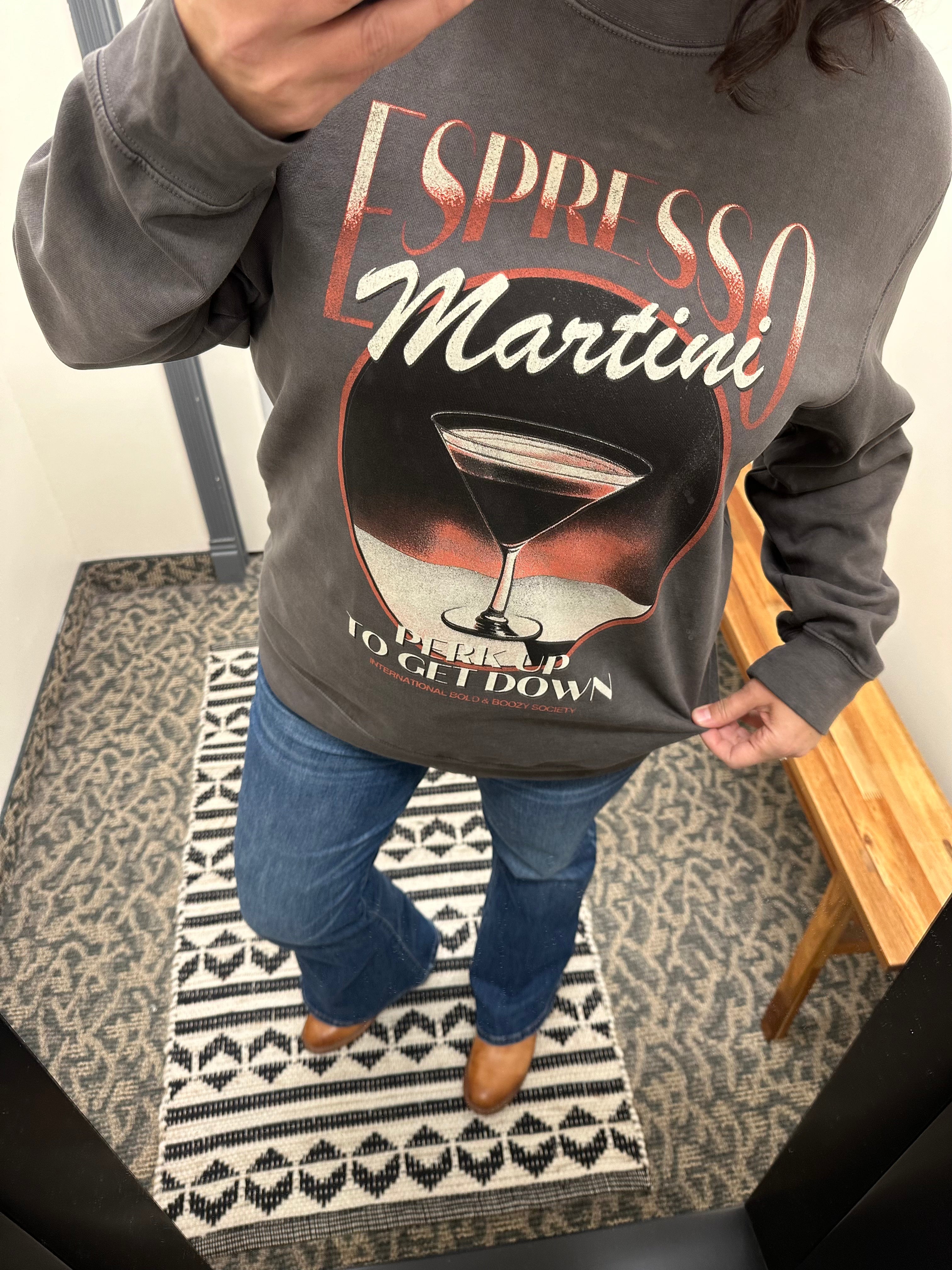 Espresso Martini Sweatshirt Top - Sweatshirt GIRL DANGEROUS
