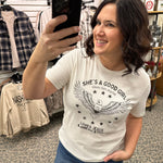 White She's a Good Girl Tee Top - Tee OAT COLLECTIVE