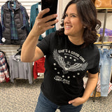Black She's a Good Girl Tee Top - Tee OAT COLLECTIVE