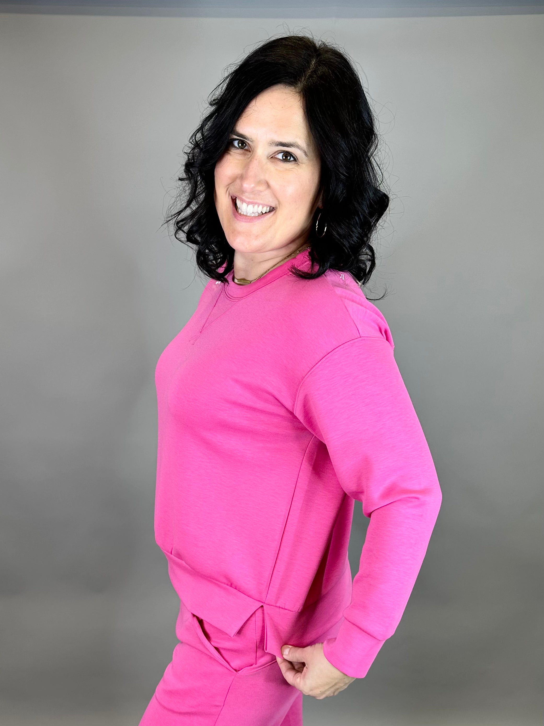 Hot Pink Malibu Top Tops- Sweatshirts DEAR SCARLETT