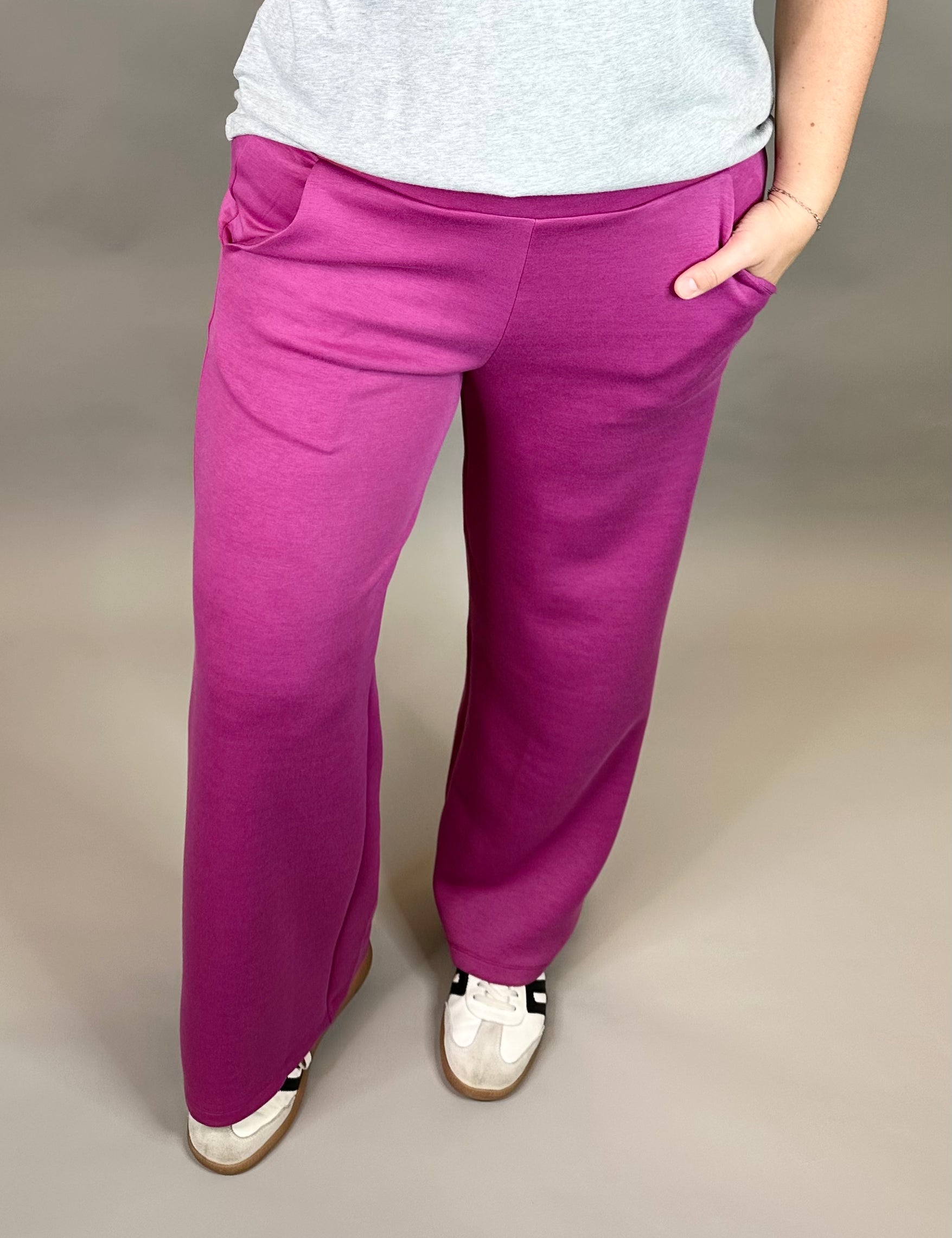 Magenta Resort Pants Bottom- Pants DEAR SCARLETT