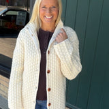 Cream Marlena Sweater Jacket Outerwear- Jackets FLAG AND ANTHEM