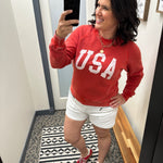 Red Jordan Sweatshirt Top- Sweatshirt THREAD & SUPPLY