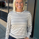 Birch Black Stripe Stacy Top Tops- Long Sleeve THREAD & SUPPLY